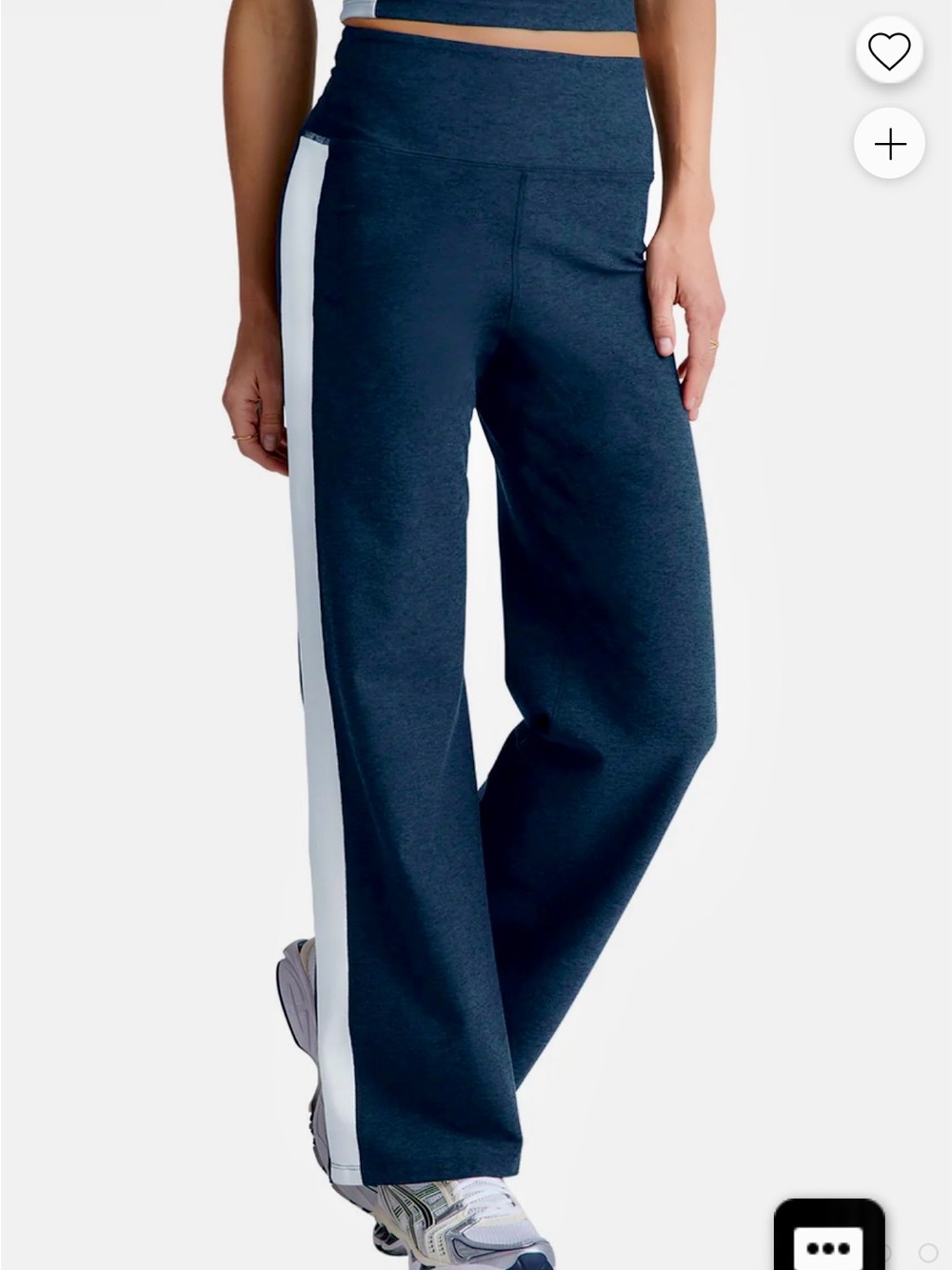 Beyond Yoga Spacedye Line Up Wide Leg Pant. XS. Navy/white - Picture 3 of 15